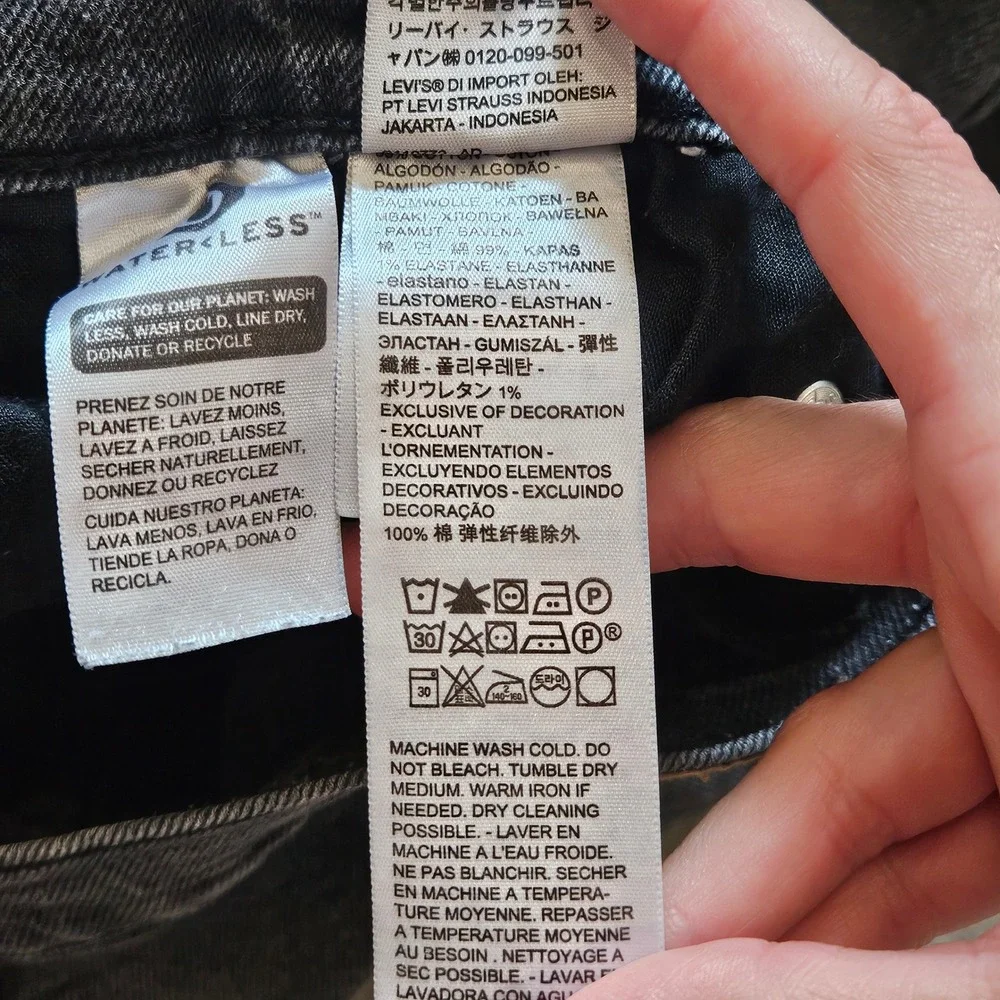 Levi's Ribcage Straight Ankle Jeans Womens 30 Grey High Rise Button Fly‎ Stretch